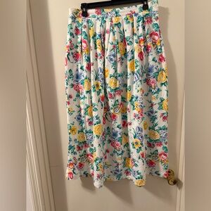 Like new Vintage Country Suburbans Floral Print Women's Jersey Midi Skirt SZ XL
